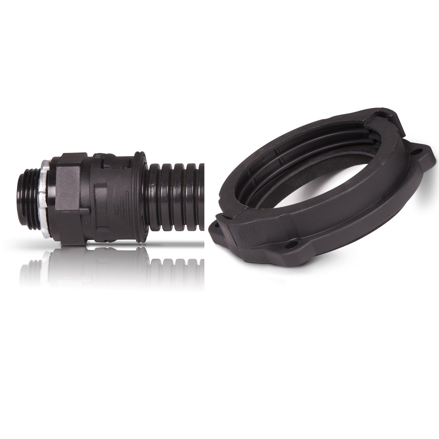 CF 11 1/2 IN.STRAIGHT CONN. Type CF and CFF nonmetallic straight connectors are UL Recognized andintended to be used with Corrlok corrugated nylon Mechanical Protection Tubing (MPT) Types CL, CLR and CLFR. They are used as a UL / CSA component within OEM equipment
