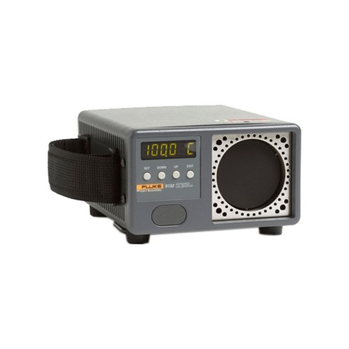 For IR calibrations above normal ambient, the 9132 provides a steady blackbody target up to 500degrees Celsius (932degrees Fahrenheit). With precision to plus or minus0.5degrees Celsius and stability to plus or minus0.1degrees Celsius, this new portable IR unit can certify most handheld pyrometers.  Short heating and cooling times mean you won't have to wait extended periods of time to get your work done. From room temperature to 500degrees Celsius the 9132 will be stable within 30 minutes. You won't find a more compact IR calibrator.  Range:  50 to 500degrees Celsius (122 to 932degrees Fahrenheit)