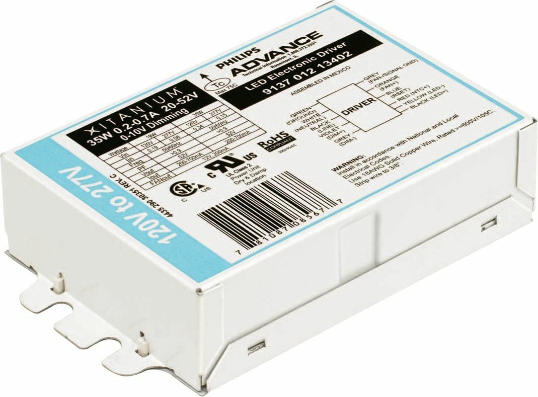 Full range portfolio for all Downlight and Track applications, setting the Standard for reliability and performance. Wide variety of dimming interfaces (0-10V, Phase cut, step dim);Helps you address code requirements for energy efficient buildings;Offers fixture design flexibility with the AOC feature Xitanium Indoor LED Drivers are available in a wide variety of wattages up to 50W. Most models include adjustable output current to enable OEMs to set LED drive current specific to their needs. These drivers are available in form factors perfectly suited for indoor Downlighting and Track applications. 1-10V dimming option enables energy-efficient solutions Adjustable drive current through set RSET;1-10V dimming for maximum energy efficiency;Slim Profile for track and familiar ""SmartMate"" housing for Downlighting;Wide operating window;Models offering features such as fan output and module temperature protection office, retail, hospitality, meeting rooms