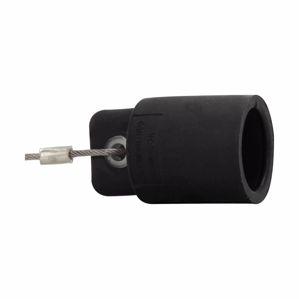 Eaton Crouse-Hinds series Cam-Lok J Series E1016 protective cap, Up to 400A continuous, Brown, Female, Thermoplastic elastomer (TPE), Lanyard, 600 Vac/dc