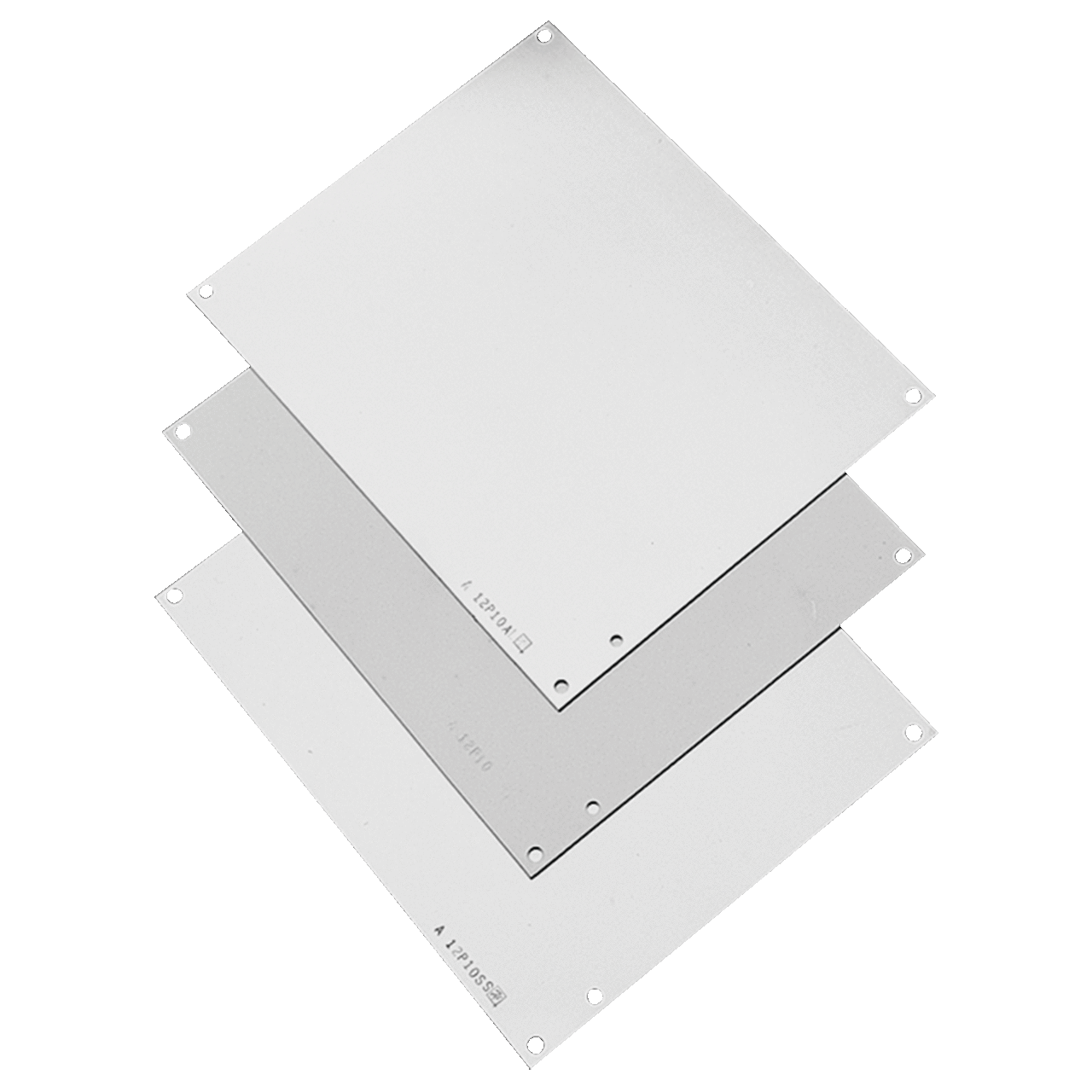 Panel for Junction Box, fits 7x7 Box, Galvanized, Mild Steel
