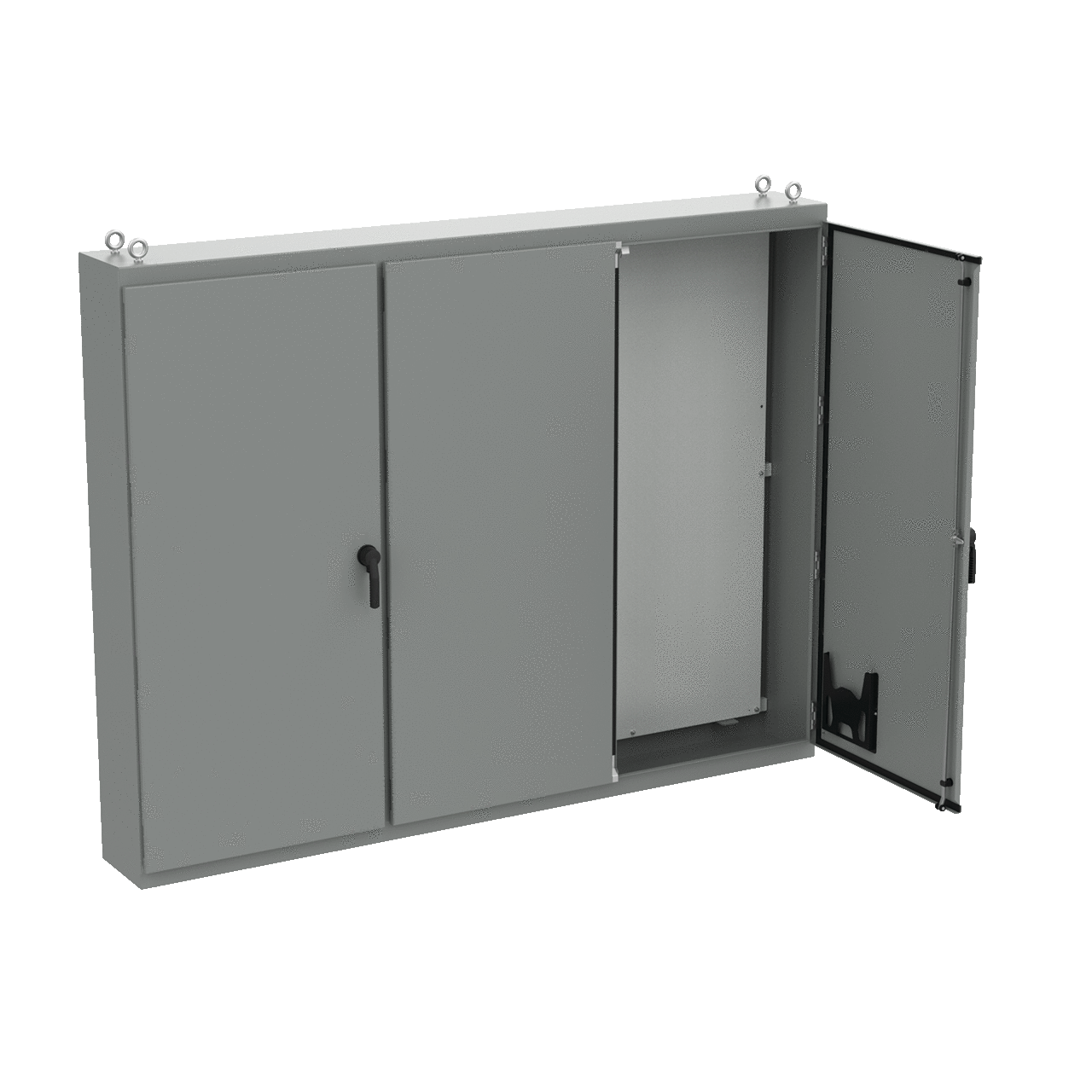 Free-Stand Multi-Door Type 12 Gray Inside 3Dr, 86.12x112.00x20.12, Gray, Steel