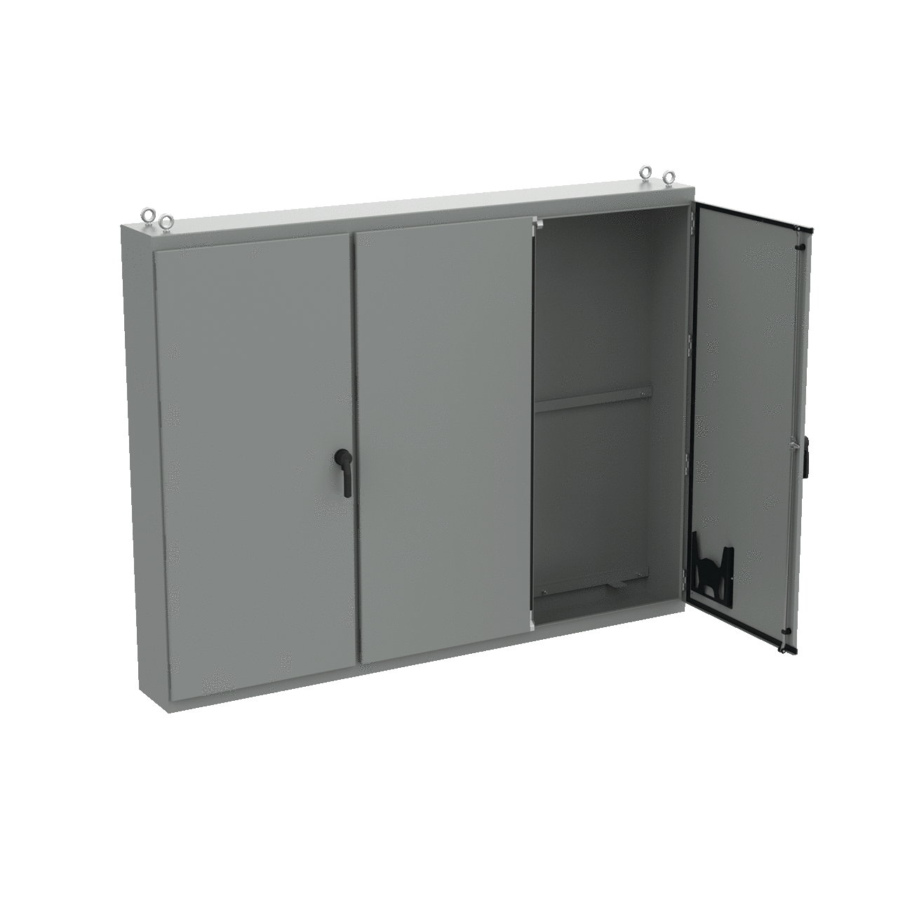 Free-Stand Multi-Door Type 12 LP Gray Inside 3Dr, 86.12x112.00x20.12, Gray, Steel
