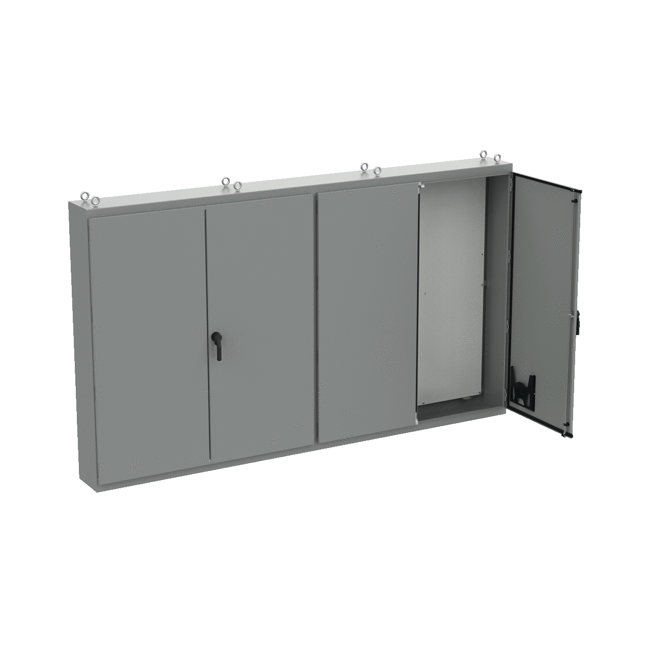 Free-Stand Multi-Door Type 12 Gray Inside 4Dr, 86.12x149.19x20.12, Gray, Steel