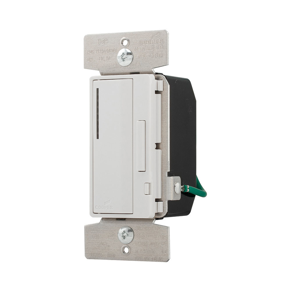 Eaton smart dimmer, Flush mounting, 120V, Wire leads, Maintained closure, Almond, ivory, white, 60 Hz, Dimmable LED/CFL, incandescent, halogen, magnetic low voltage, electronic low voltage, Single-pole, multi-location, 300W 730801