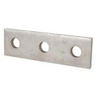 3-Hole Flat Bar Fitting, 4.88 inch X 1.63 inch X 1/4 inch Thick, Steel, GoldGalvanized