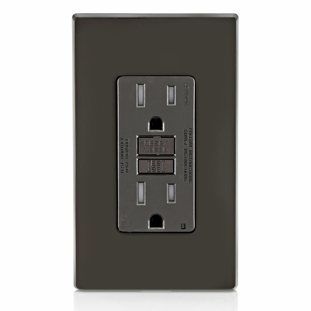 SmartlockPro Outlet Branch Circuit Arc-Fault Circuit Interrupter Receptacle 15-Amp 120-volt Brown