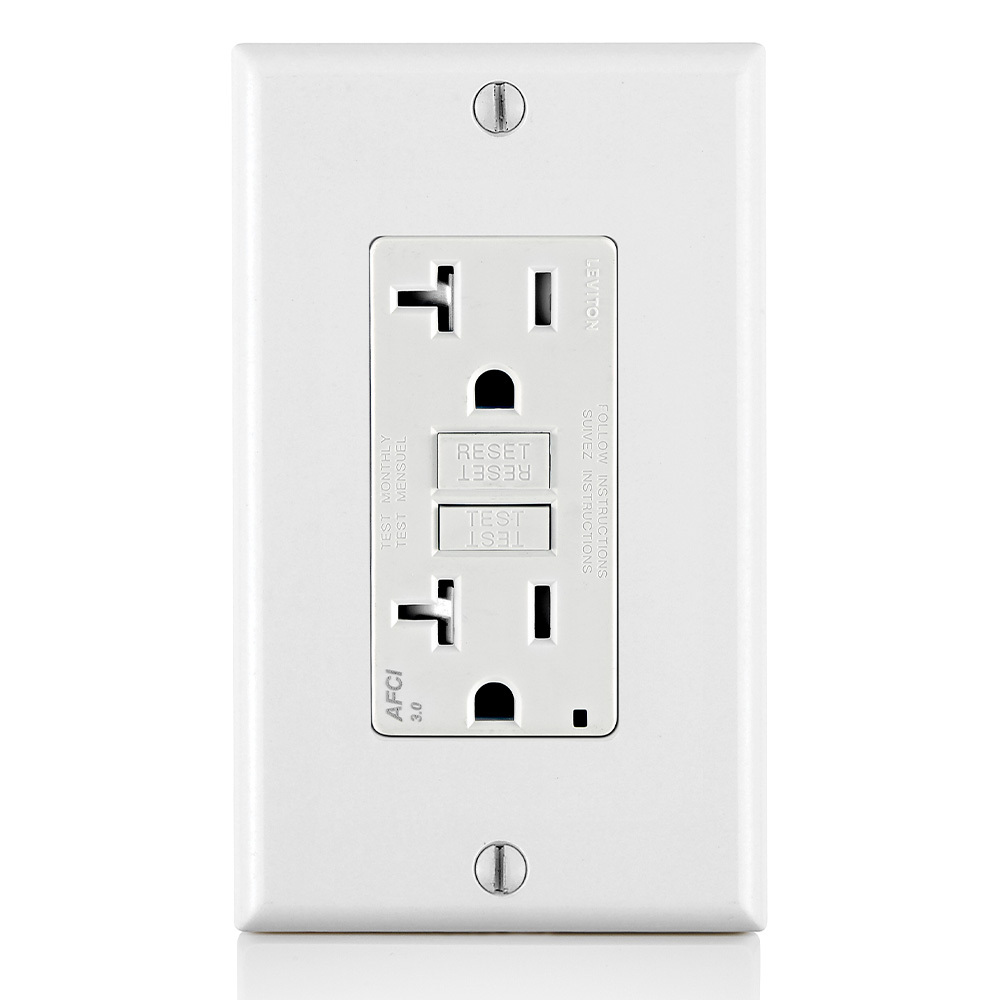 SmartlockPro Outlet Branch Circuit Arc-Fault Circuit Interrupter Receptacle 20-Amp 120-volt White