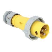 Eaton Arrow Hart pin and sleeve plug, IP69K Rated, #12 - #10 AWG, 20A, 3 480V, Back wire, Red, Nickel plated brass, IP67, Nylon, Three-pole, Four-wire, grounding, 0.333-0.775in (0.85-1.97cm), Male, 5 HP, Nylon, Three-phase