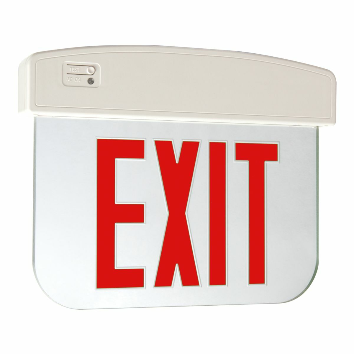 Exit Sign Edge Lit, 2F, Red, Battery