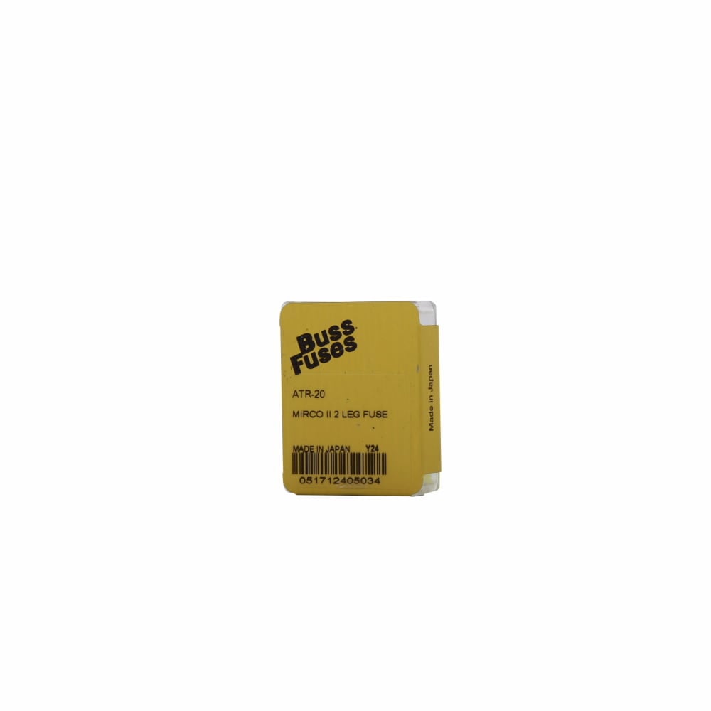 Eaton Bussmann series ATR blade fuse, 2 legs, micro fuse, 20A, Yellow, Used with domestic and imported cars