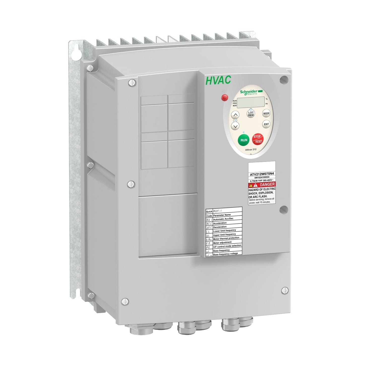 variable speed drive, Altivar 212, 1.5kW, 2hp, 480V, 3 phases, with EMC class C2, IP55