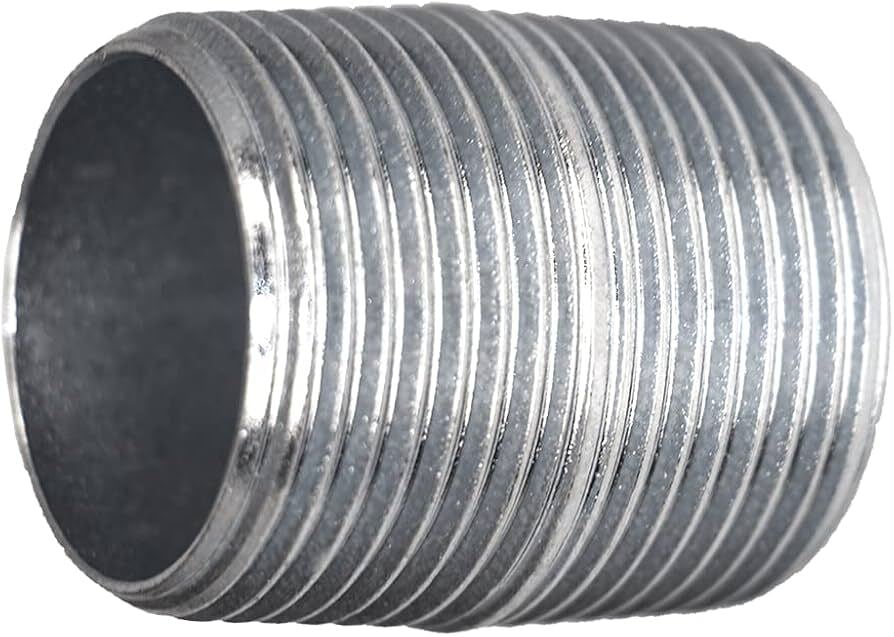 Rigid Conduit Nipple, 3/4 Inch Trade Size, Closed, Galvanized Steel