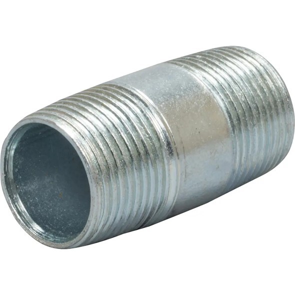 Rigid Conduit Nipple, 3/4 Inch Trade Size, 2 Inch Length, Galvanized