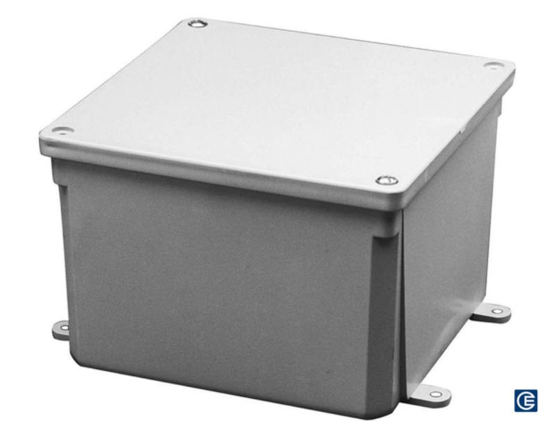 PVC Junction Box, 4 Inch Length x 4 Inch Width x 4 Inch Height