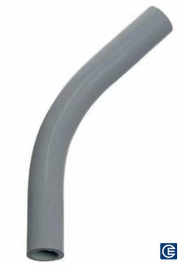PVC Elbow with Plain End, 1/2 inch, 45 Degree Bend Angle, Schedule 40