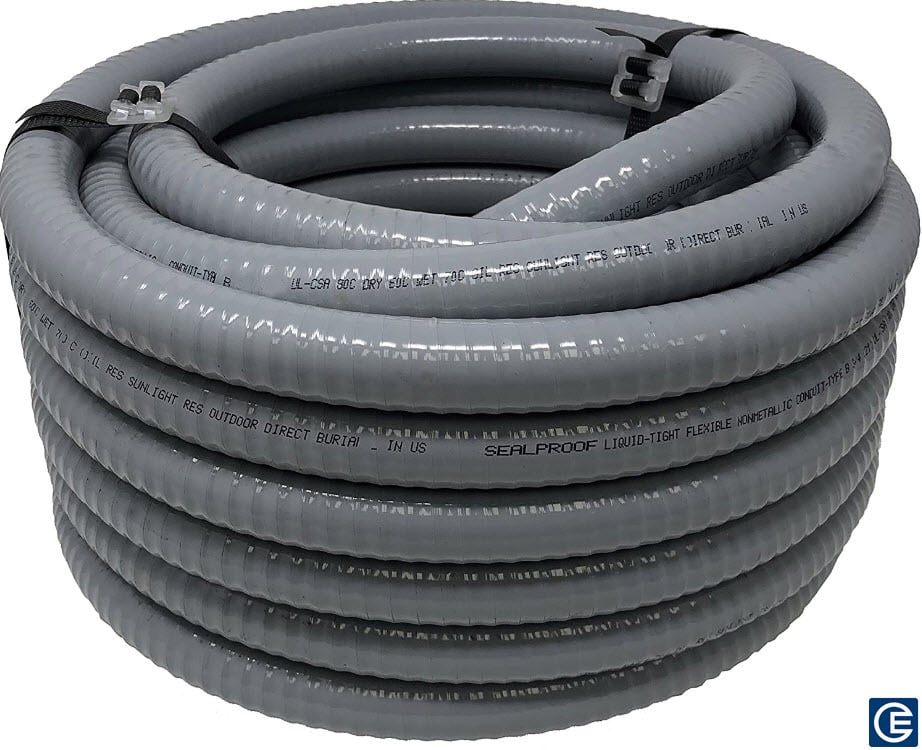 Flexible Liquid Tight Nonmetallic (NM) Conduit, 3/4 Inch Trade Size, 100 Foot Coil