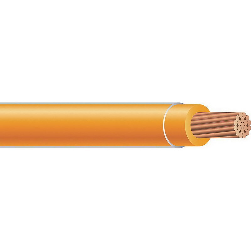 THHN Wire, 3/0 AWG, Orange, 19 Stranded, Copper Conductor, 500 Foot Reel