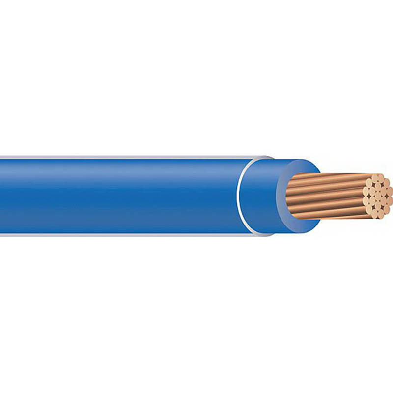 THHN Wire, 3/0 AWG, Blue, 19 Stranded, Copper Conductor, 1000 Foot Reel