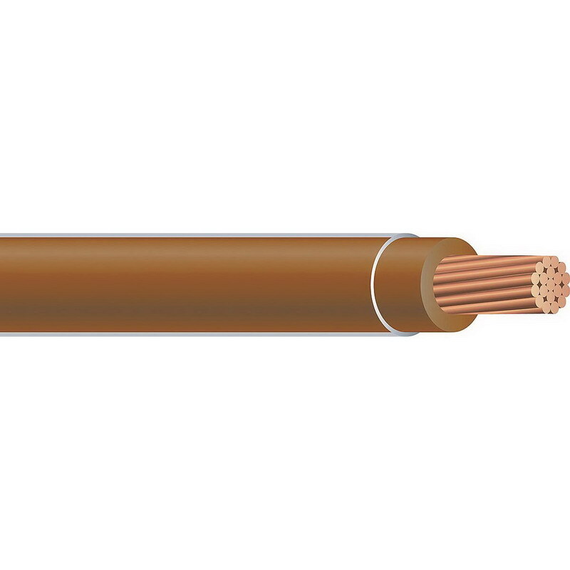 THHN Wire, 3/0 AWG, Brown, 19 Stranded, Copper Conductor, 500 Foot Reel