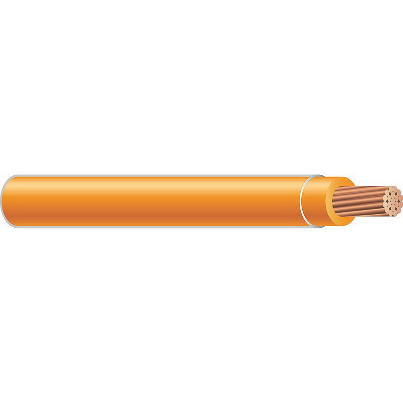 THHN Wire, 250 KCMIL, Orange, 37 Stranded, Copper Conductor, 1000 Foot Reel