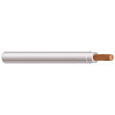 Thermoplastic High Heat Resistant Nylon Coated (THHN) Wire, 400 KCMIL, White, 37 Stranded, Copper Conductor, 2500 Foot Reel