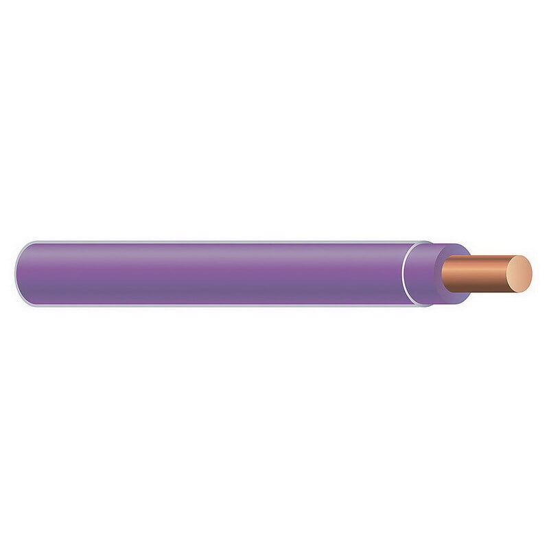 THHN Wire, 14 AWG, Purple, Solid, Copper Conductor, 2500 Foot Reel