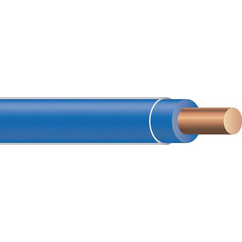 THHN Wire, 12 AWG, Blue, Solid, Copper Conductor, 1000 Foot Reel