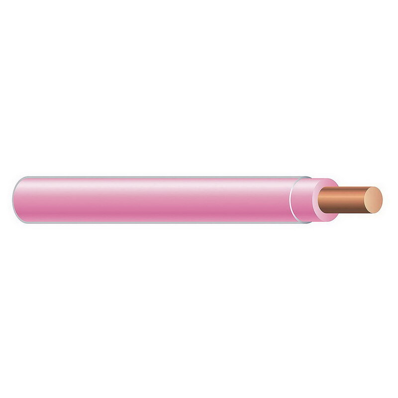 THHN Wire, 10 AWG, Pink, Solid, Copper Conductor, 2500 Foot Reel