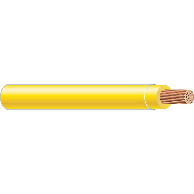 Thermoplastic High Heat Resistant Nylon Coated (THHN) Wire, 500 KCMIL, Yellow, 37 Stranded, Copper Conductor, 1000 Foot Reel