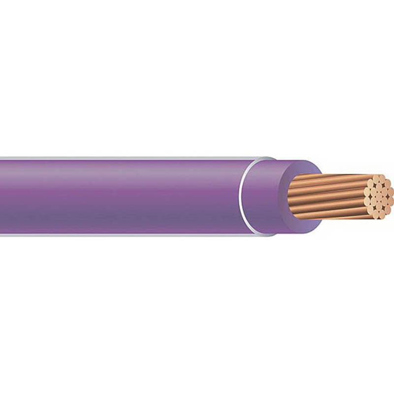 THHN Wire, 12 AWG, Purple, 19 Stranded, Copper Conductor, 2500 Foot Reel