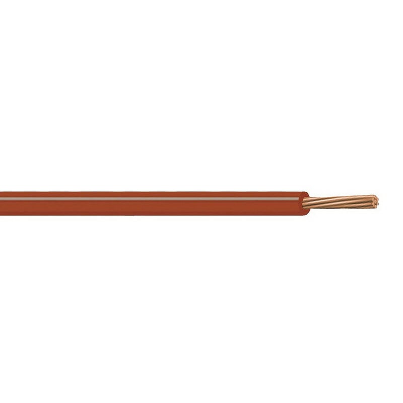 XHHW Cable, 10 AWG, Brown, 7 Stranded, Copper Conductor, 500 Foot Reel