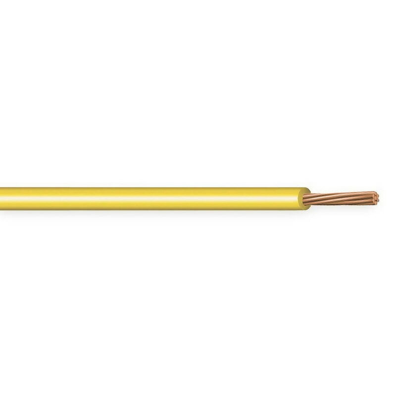 XHHW Cable, 8 AWG, Yellow, 7 Stranded, Copper Conductor, 5000 Foot Reel