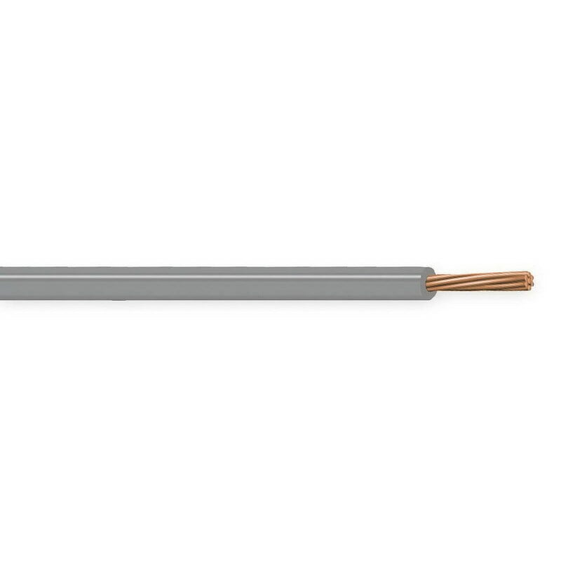 XHHW Cable, 8 AWG, Gray, 7 Stranded, Copper Conductor, 1000 Foot Reel