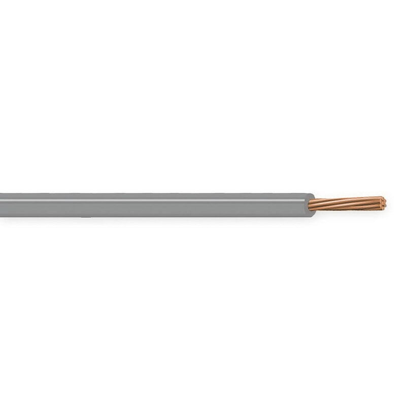XHHW Cable, 8 AWG, Gray, 7 Stranded, Copper Conductor, 5000 Foot Reel
