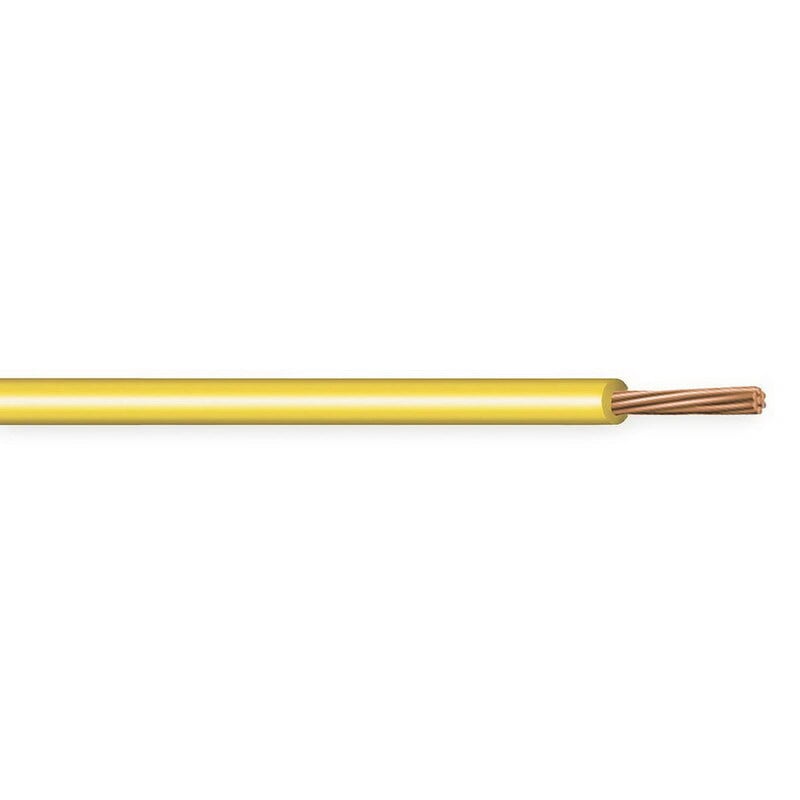 XHHW Cable, 6 AWG, Yellow, 7 Stranded, Copper Conductor, 1000 Foot Reel