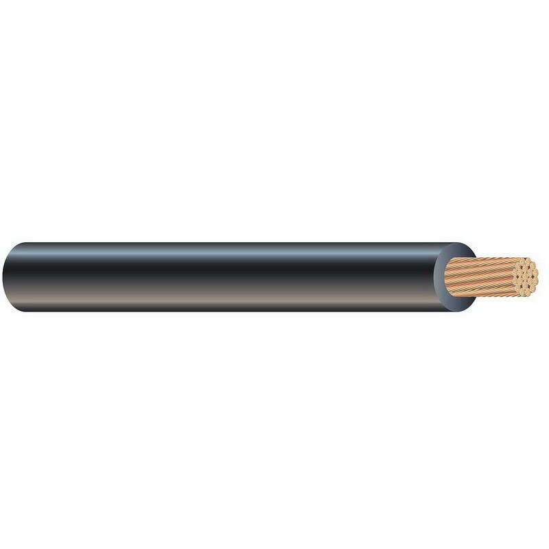 XHHW Cable, 250 KCMIL, Black, 37 Stranded, Copper Conductor, 500 Foot Reel