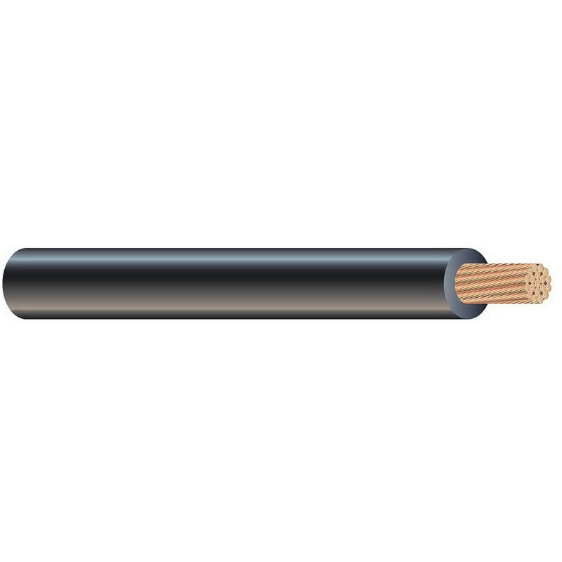 XHHW Cable, 250 KCMIL, Black, 37 Stranded, Copper Conductor, 2500 Foot Reel