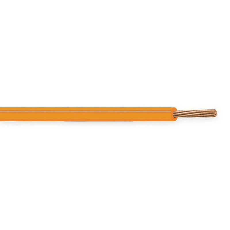 XHHW Cable, 2 AWG, Orange, 7 Stranded, Copper Conductor, 1000 Foot Reel