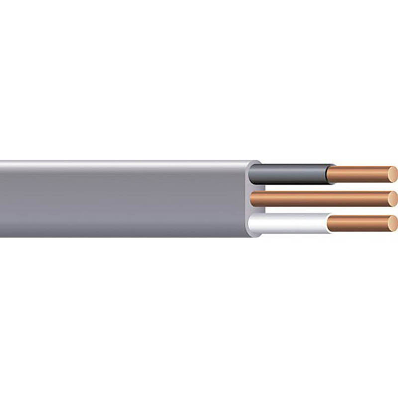 Underground Feeder (UF-B) Cable, 12 AWG, 2 Copper Conductors, without Grounding, 1000 Foot Reel