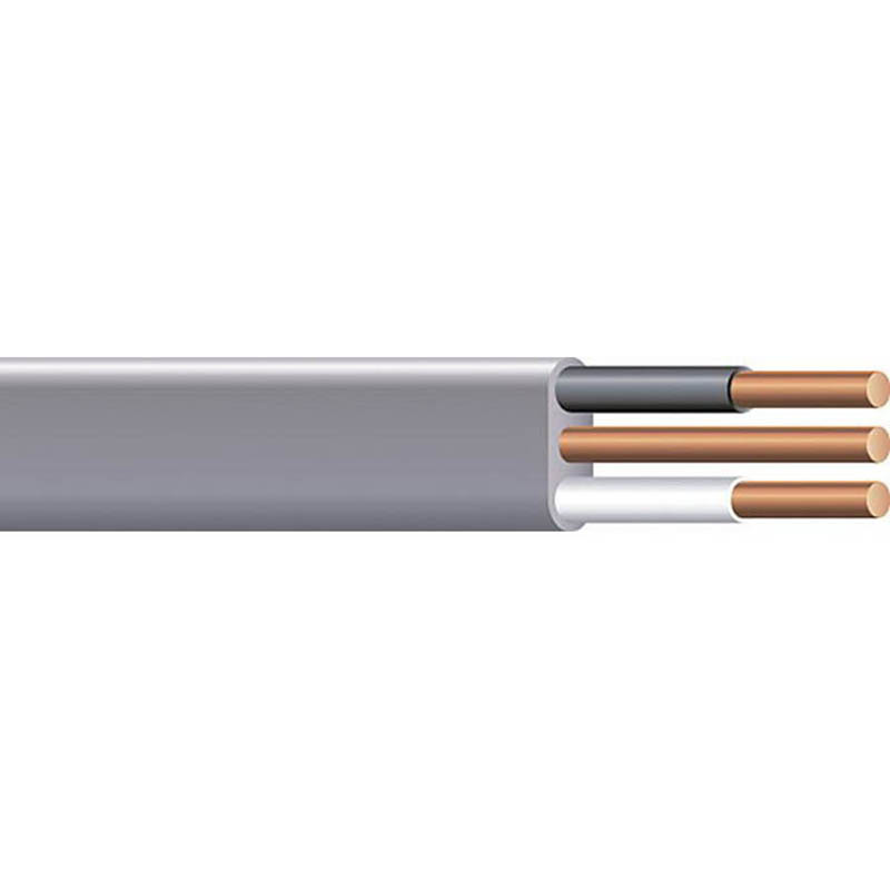 Underground Feeder (UF-B) Cable, 10 AWG, 2 Copper Conductors, with Grounding, 1000 Foot Reel
