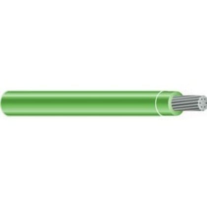 THHN Wire, 4 AWG, Green, Stranded, Aluminum Conductor, 1000 Foot Reel