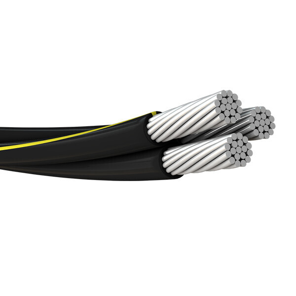 Triplex Underground Residential Distribution (URD) Wire, Aluminum Conductor, 2-2-2, 1350-H19 Series, Ramapo, 1000 Foot Reel