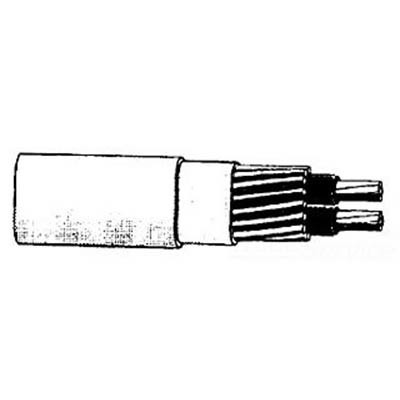 Triplex Underground Residential Distribution (URD) Wire, Aluminum Conductor, 1/0-1/0-2, 1350-H19 Series, Brenau, 1000 Foot Reel