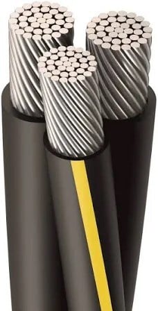 Triplex Underground Residential Distribution (URD) Wire, Aluminum Conductor, 250-250-3/0, 1350-H19 Series, Pratt, 1000 Foot Reel
