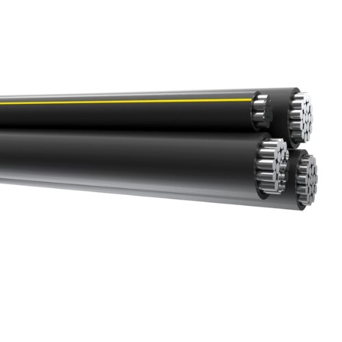 Quadruplex Underground Residential Distribution (URD) Wire, Aluminum Conductor, 1/0-1/0-1/0-2, Notre Dame, 1000 Foot Reel