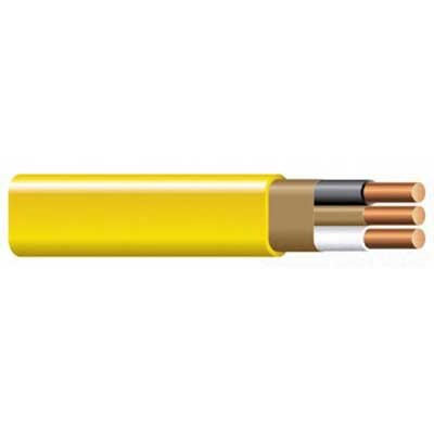 Non-Metallic Sheathed Cable with Grounding, 14 AWG, 4 Copper Conductors, 250 Foot Coil