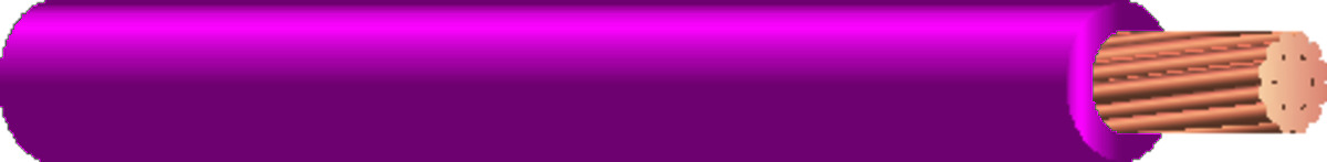 Machine Tool Wire (MTW), 16 AWG, 2/64 Stranded Conductor, Purple, 500 Foot Reel