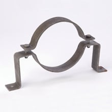 OFFSET PIPE CLAMP, 4", 1/2"-13 X 2" BOLT, ZN PLTD