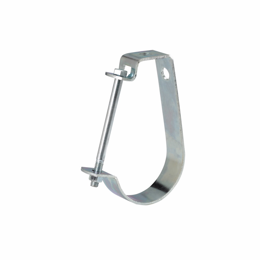 Eaton B-Line series adjustable J-hanger, 0.75" H x 3.75" L x 2.25" W, Steel, Yellow zinc chromate, Wall
